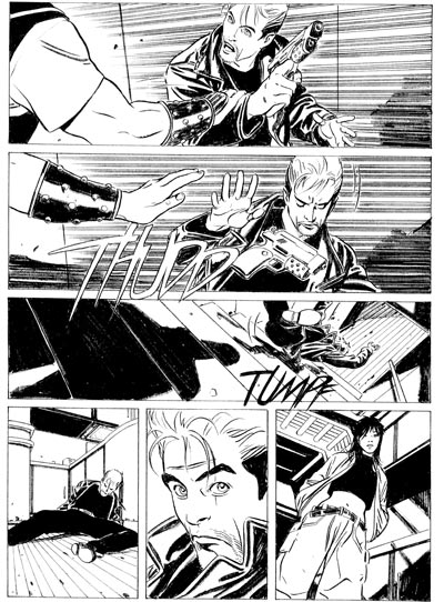 Tavola tratta dall'albo 201<br>disegni di Roberto De Angelis<br><i>(c) 2007 Sergio Bonelli Editore</i>