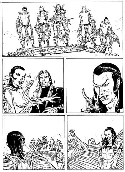 Numero 100 - Tavola 19<br>disegni di Stefano Andreucci<br><i>(c) 2008 Sergio Bonelli Editore</i>