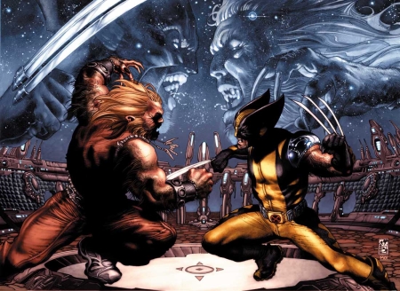 Belve a confronto! Belve a confronto!<br>disegno di Simone Bianchi<br><i>(c)2007 Marvel Comics</i>
