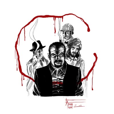 Omaggio<br>disegni di Fabiano Ambu<br><i>(c) 2008 Edizioni Star Comics, Lucarelli, Smocovich & Di Bernardo</i>