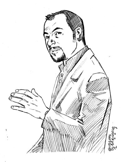 Studio Personaggi: Cornelio<br>disegni di Giuseppe Di Bernardo<br><i>(c) 2008 Edizioni Star Comics, Lucarelli, Smocovich & Di Bernardo</i>