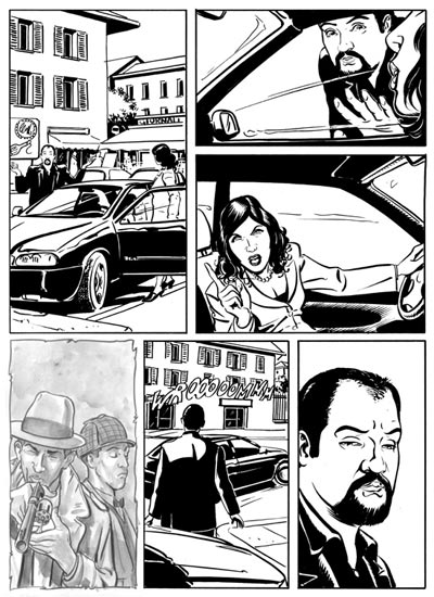 Numero 2 - Tavola 6<br>disegni di Francesco Bonanno<br><i>(c) 2008 Edizioni Star Comics, Lucarelli, Smocovich & Di Bernardo</i>