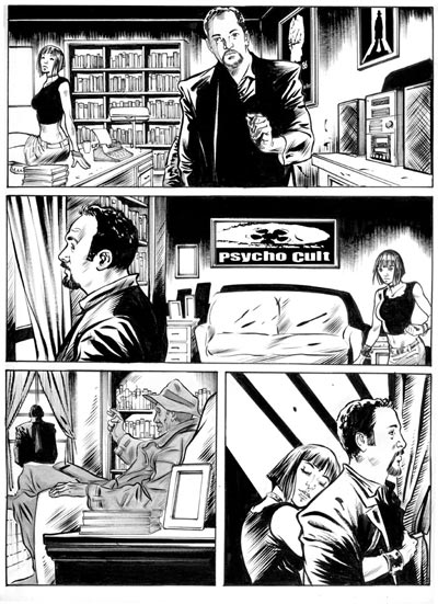 Numero 3 - Tavola 7<br>disegni di Sergio Gerasi<br><i>(c) 2008 Edizioni Star Comics, Lucarelli, Smocovich & Di Bernardo</i>
