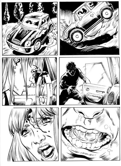 Numero 3 - Tavola 15<br>disegni di Sergio Gerasi<br><i>(c) 2008 Edizioni Star Comics, Lucarelli, Smocovich & Di Bernardo</i>