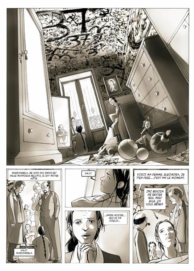 Volume 1 Tavola 3 prove seppia<br>disegni di Alfio Buscaglia<br><i>(c) 2008 Bamboo Editions</i>