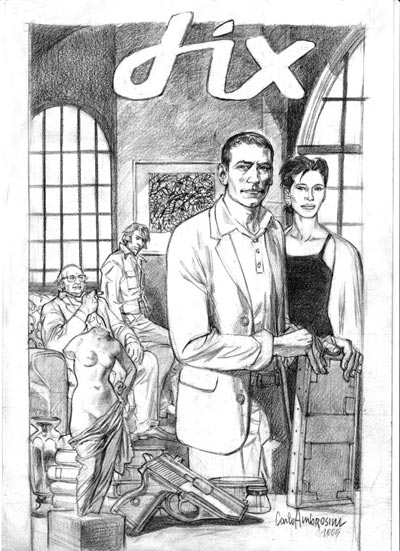 Frontespizio Frontespizio<br>disegni di Carlo Ambrosini<br><i>(c) 2008 Sergio Bonelli Editore</i>