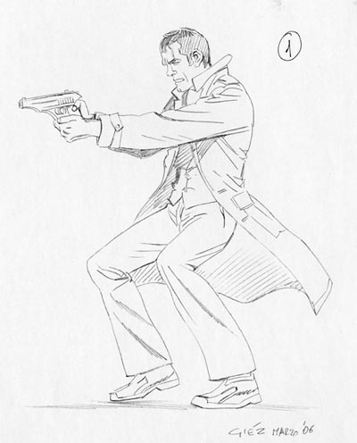 Studio Personaggi: Jan Dix Studio Personaggi: Jan Dix<br>disegni di Giez<br><i>(c) 2008 Sergio Bonelli Editore</i>