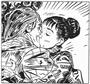 Il bacio galeotto tra Ugo e Sandra<br>disegni di Ersin Burak, Volto Nascosto n.4<br><i>(c) 2008 Sergio Bonelli Editore</i>