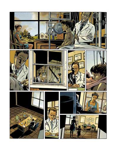 Volume 1 Tavola 18<br>disegni di Stefano Raffaele, colori di Marie-Paule Alluard<br><i>(c) 2008 Soleil</i>