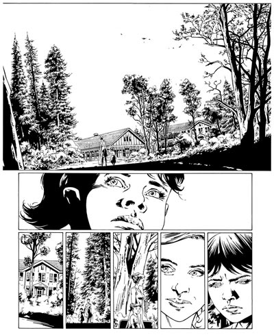 Volume 1 Tavola 19 bianco&nero<br>disegni di Stefano Raffaele<br><i>(c) 2008 Soleil</i>