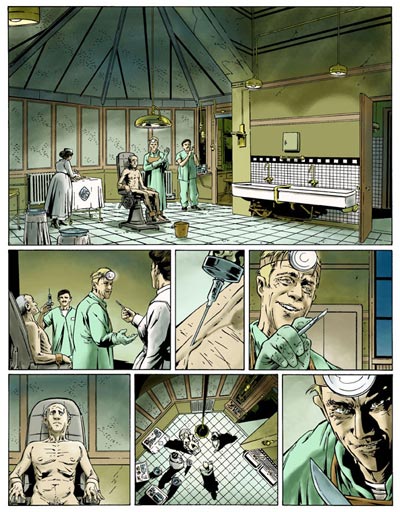 Volume 2 Tavola 13<br>disegni di Stefano Raffaele, colori di Bruno Pradelle<br><i>(c) 2008 Soleil</i>