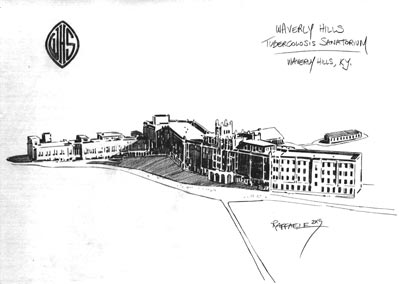 Studio Ambientazione: Waverly Hills Sanatorium<br>disegni di Stefano Raffaele<br><i>(c) 2008 Soleil</i>