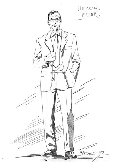 Studio Personaggi: dr. Oscar Miller<br>disegni di Stefano Raffaele<br><i>(c) 2008 Soleil</i>