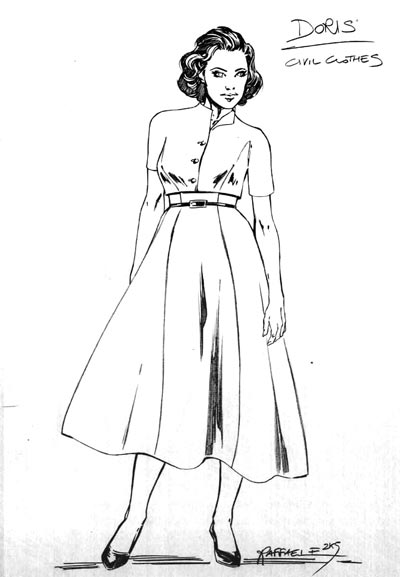 Studio Personaggi: Doris<br>disegni di Stefano Raffaele<br><i>(c) 2008 Soleil</i>