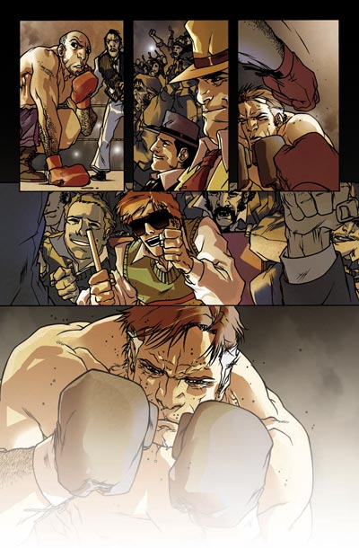 Tavola 5<br>disegni e colori di Carmine Di Giandomenico<br><i>(c) 2008 Panini Comics</i>