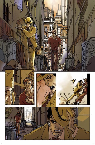 Tavola 9<br>disegni e colori di Carmine Di Giandomenico<br><i>(c) 2008 Panini Comics</i>
