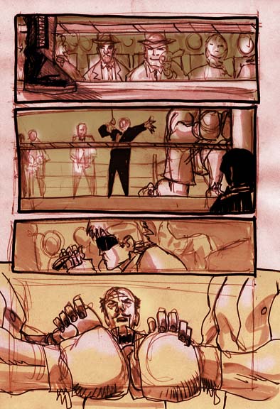 Storytelling tavola 3<br>disegni di Carmine di Giandomenico<br><i>(c) 2007 Marvel Comics</i>
