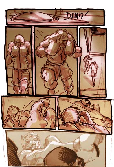 Storytelling tavola 4<br>disegni di Carmine di Giandomenico<br><i>(c) 2007 Marvel Comics</i>