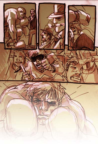 Storytelling tavola 5<br>disegni di Carmine di Giandomenico<br><i>(c) 2007 Marvel Comics</i>