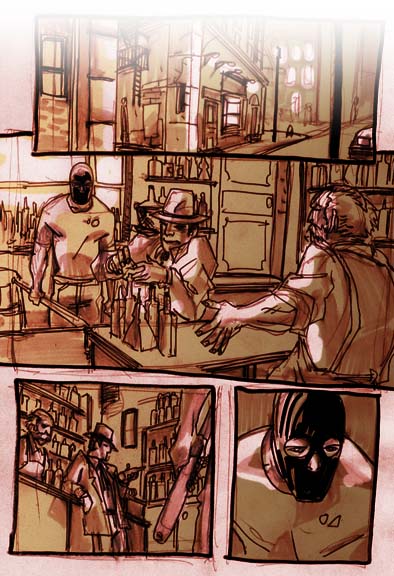 Storytelling tavola 6<br>disegni di Carmine di Giandomenico<br><i>(c) 2007 Marvel Comics</i>