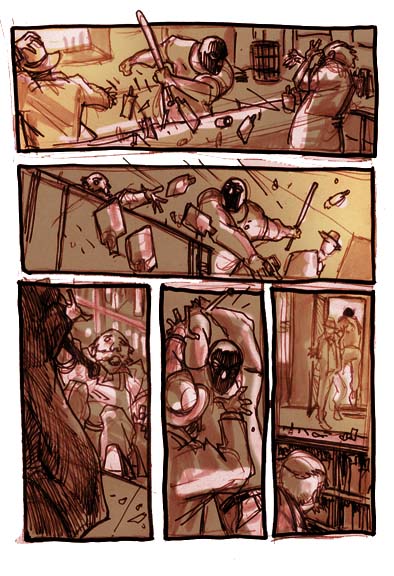 Storytelling tavola 8<br>disegni di Carmine di Giandomenico<br><i>(c) 2007 Marvel Comics</i>