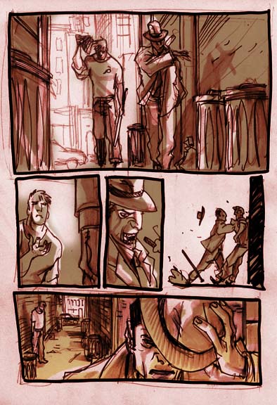 Storytelling tavola 9<br>disegni di Carmine di Giandomenico<br><i>(c) 2007 Marvel Comics</i>