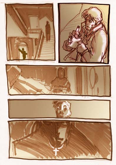 Storytelling tavola 13<br>disegni di Carmine di Giandomenico<br><i>(c) 2007 Marvel Comics</i>