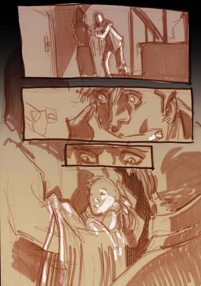 Storytelling tavola 14<br>disegni di Carmine di Giandomenico<br><i>(c) 2007 Marvel Comics</i>