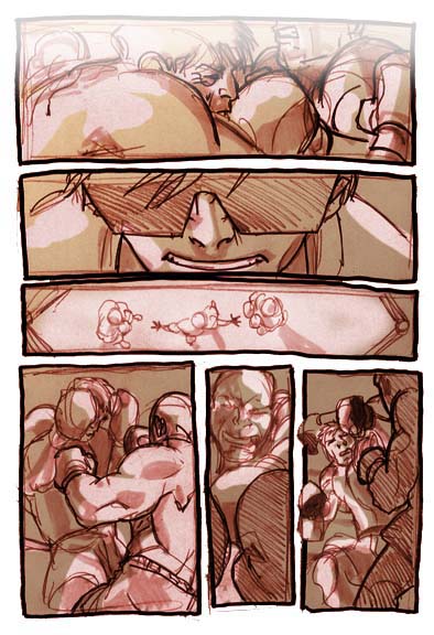 Storytelling tavola 21<br>disegni di Carmine di Giandomenico<br><i>(c) 2007 Marvel Comics</i>