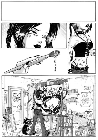 Tavola tratta da Gothic numero 0<br>disegni di Elena Mirulla<br><i>(c) 2008 Salvatore Taormina</i>