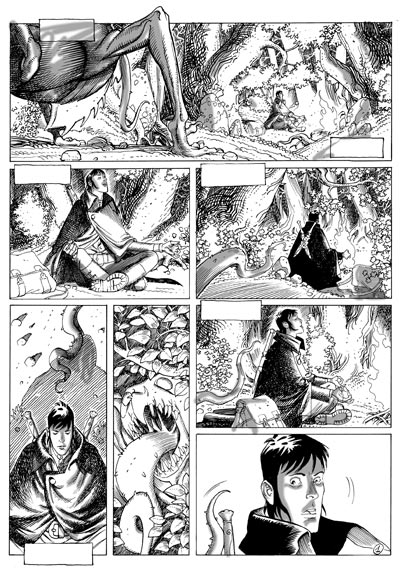 Tavola 01 - ombre<br>disegni di Marco Nizzoli<br><i>(c) 2008 Black Velvet Editrice</i>