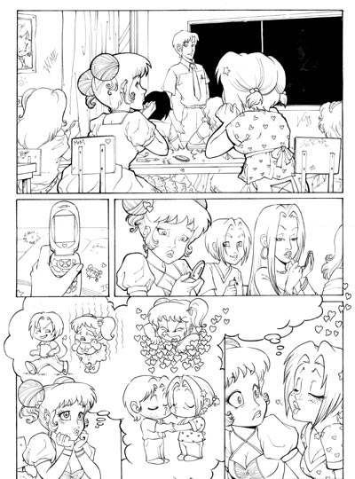 Tavola tratta da Gothic numero 0<br>disegni di Michela Cacciatore<br><i>(c) 2008 Salvatore Taormina</i>