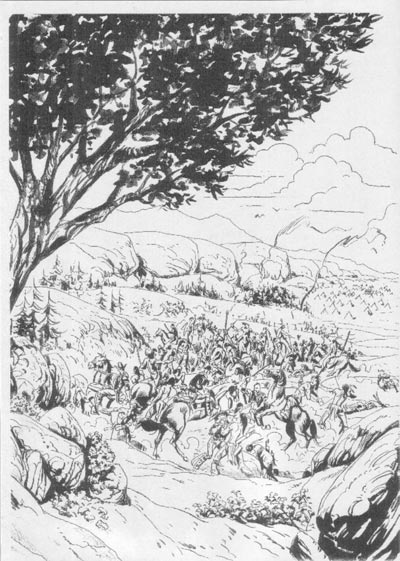 Tavola tratta da Than Dai nuova serie numero 4<br>disegni di Marco Boselli<br><i>(c) 2008 Salvatore Taormina</i>