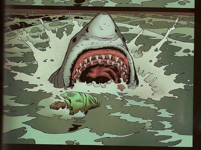 Lo Squalo Lo Squalo<br>altro che Spielberg... è Goran Parlov!<br><i>(c) 2008 Marvel Comics</i>