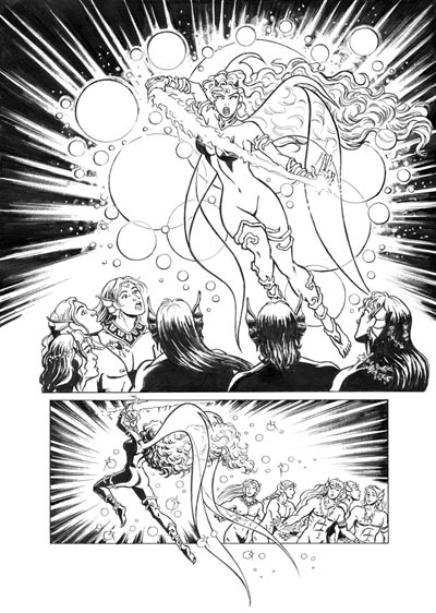 Tavola tratta dall'Extra numero 3 Tavola tratta dall'Extra numero 3<br>disegni di Manuel Bracchi<br><i>(c) 2008 Edizioni Star Comics</i>