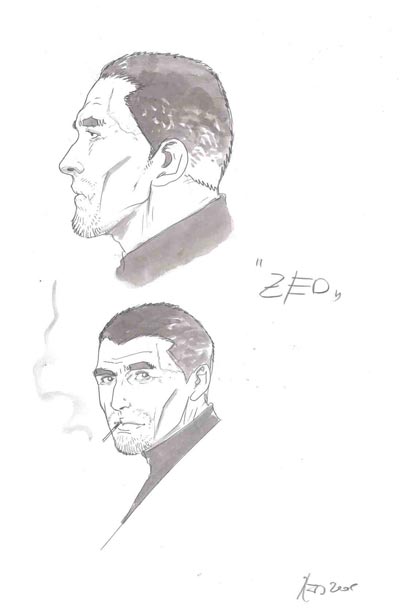 Studio Personaggi: Azad Pakazian dit Zed Studio Personaggi: Azad Pakazian dit Zed<br>disegni di Andrea Mutti<br><i>(c) 2008 Panini Comics</i>