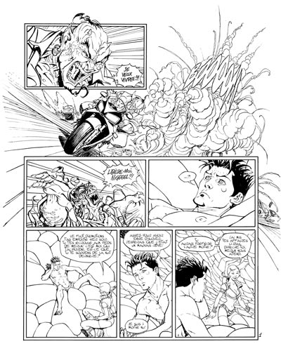 Volume 2 Tavola 1 bianco&nero<br>disegni di Giulio De Vita<br><i>(c) 2008 Le Lombard</i>