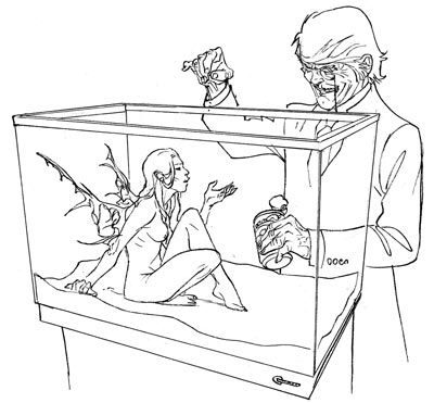 Studio Personaggi: Geroge e Fata<br>disegni di Giulio De Vita<br><i>(c) 2008 Le Lombard</i>