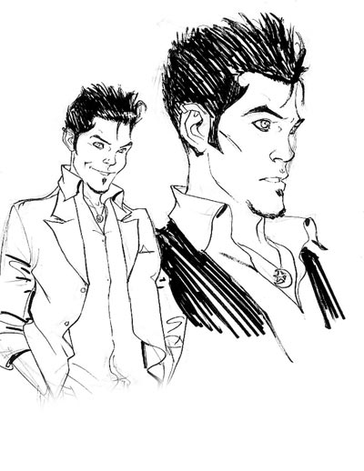 Studio Personaggi: Nigel<br>disegni di Giulio De Vita<br><i>(c) 2008 Le Lombard</i>