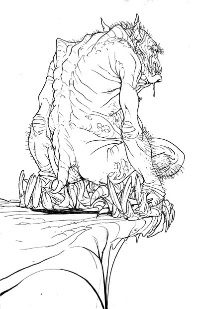 Studio Personaggi: Mostro<br>disegni di Giulio De Vita<br><i>(c) 2008 Le Lombard</i>