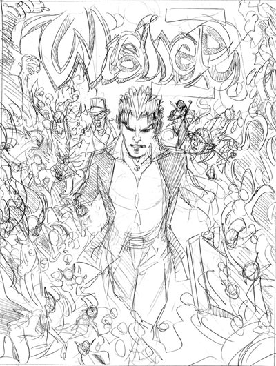 Bozza Cover Volume 1<br>disegni di Giulio De Vita<br><i>(c) 2008 Le Lombard</i>