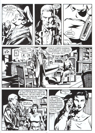 Primo contatto tra Caleb e Draka Primo contatto tra Caleb e Draka<br>Dampyr 101<br><i>(c) 2008 Sergio Bonelli Editore</i>