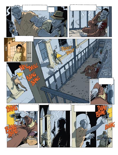 Tavola 16 - Volume 3<br>disegni e colori di Stefano Casini<br><i>(c) 2008 Editions Mosquito</i>