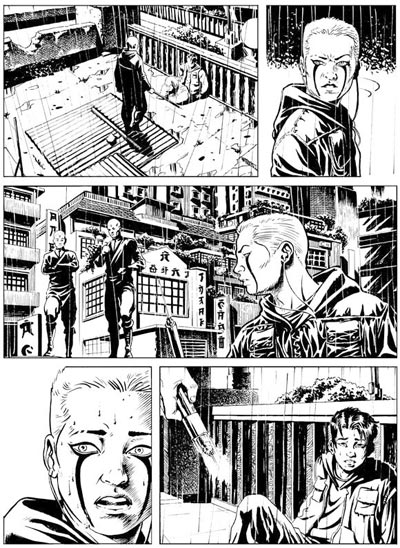 Tavola tratta dal numero 1<br>disegni di Matteo Mosca<br><i>(c) 2008 Edizioni Star Comics</i>