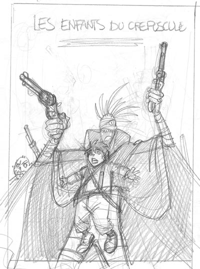 Cover Volume 2 - bozza<br>disegni di Marco Nizzoli<br><i>(c) 2008 Black Velvet Editrice</i>