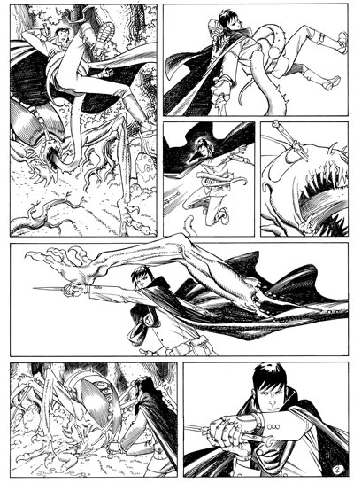 Tavola 02 - chine<br>disegni di Marco Nizzoli<br><i>(c) 2008 Black Velvet Editrice</i>