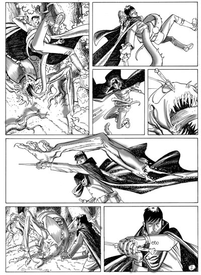 Tavola 02 - ombre<br>disegni di Marco Nizzoli<br><i>(c) 2008 Black Velvet Editrice</i>
