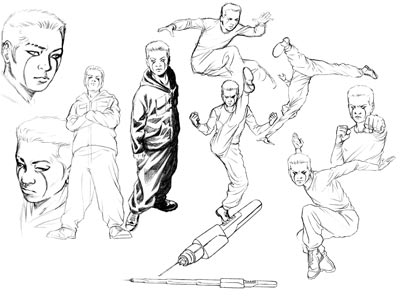 Studio Personaggi<br>disegni di Matteo Mosca<br><i>(c) 2008 Edizioni Star Comics</i>