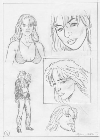 Studio Personaggi: Grace Ross<br>disegni di Stefano Santoro<br><i>(c) 2008 Edizioni Star Comics</i>