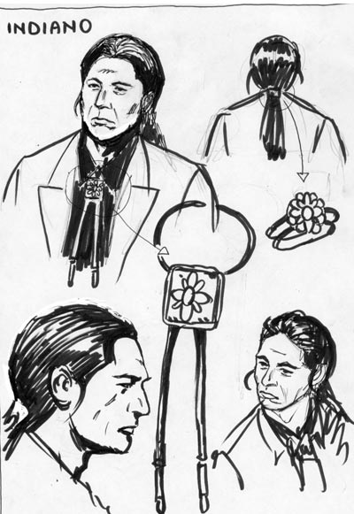 Studio Personaggi: Indiano<br>disegni di Stefano Santoro<br><i>(c) 2008 Edizioni Star Comics</i>